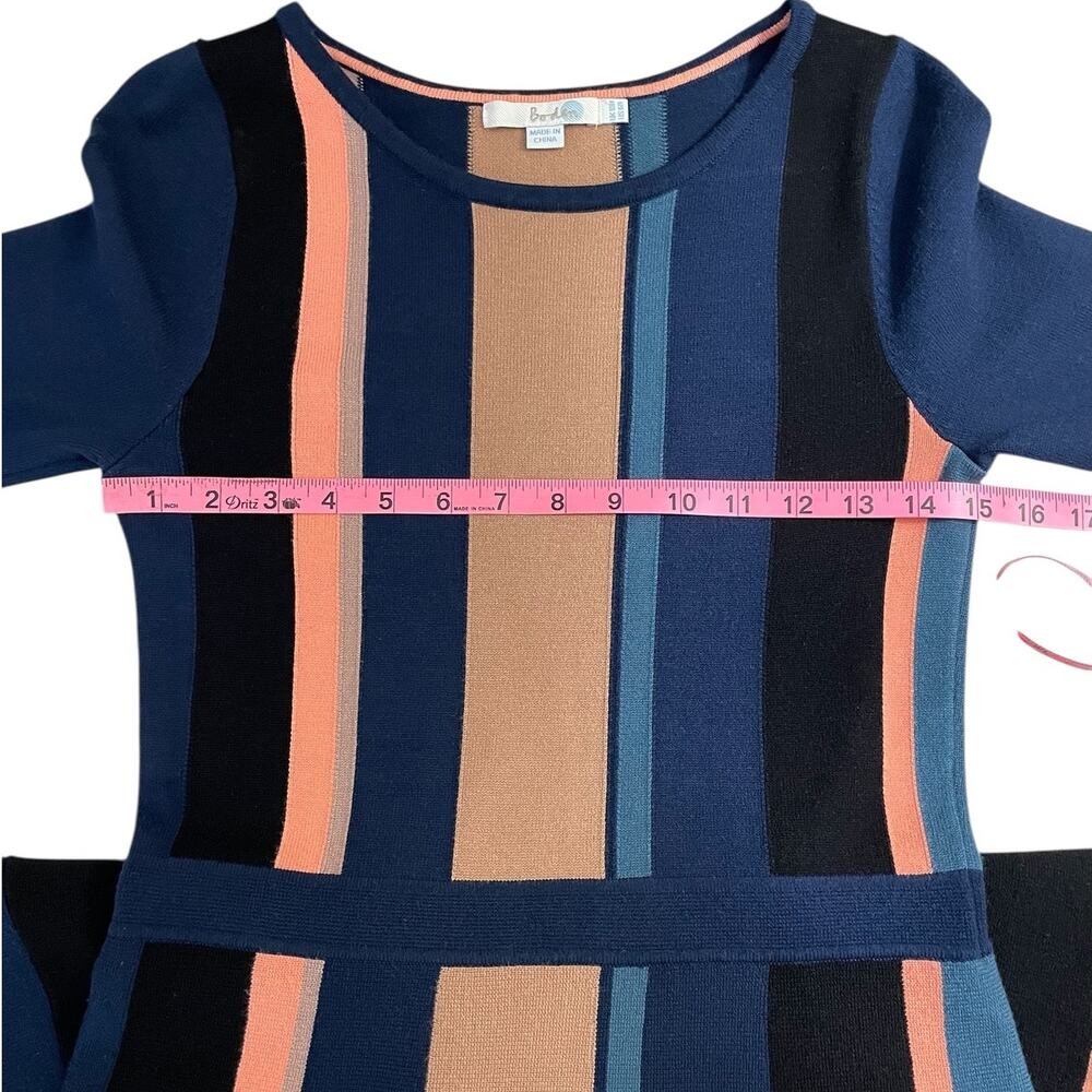 Boden Beatrice Color Block Striped Knit Sweater Dress Size 6R Chic Coquette - Picture 6 of 10
